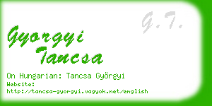 gyorgyi tancsa business card